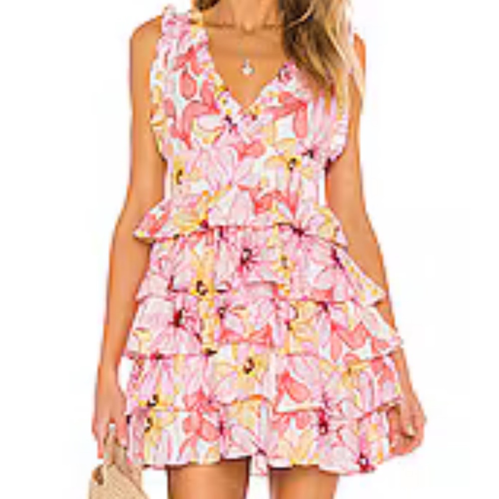 Revolve Sundress Pink Floral Dress